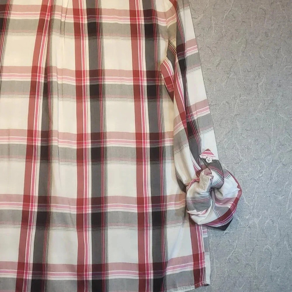 Original Weatherproof Vintage Womens Black Plaid Long Sleeve Button Up Shirt L - Picture 9 of 11